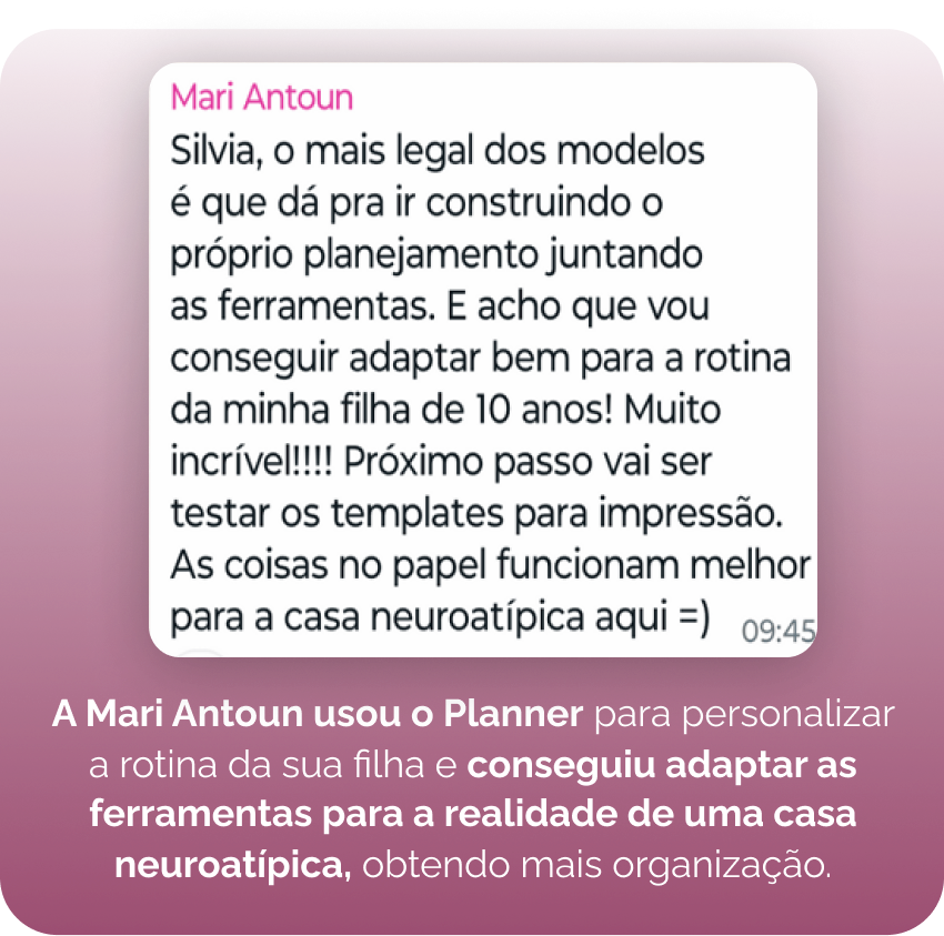 Depoimento: Mari Antoun adaptou o Planner para a rotina da filha